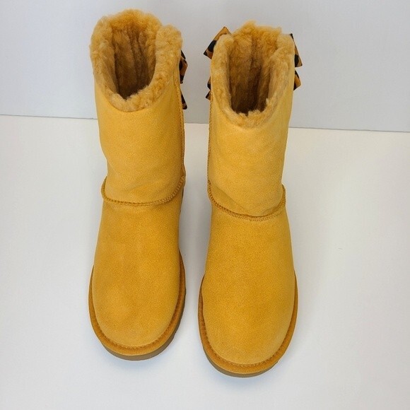 NIB UGG Bailey Bow Retro Spots Boots Sweet Potato Womens 7 - Picture 5 of 15